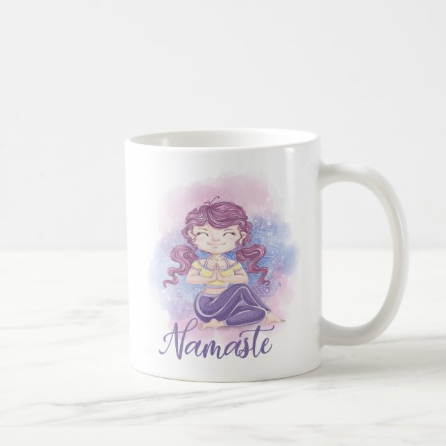 Taza De Café Namaste Yoga Chica Mug (Derecha)