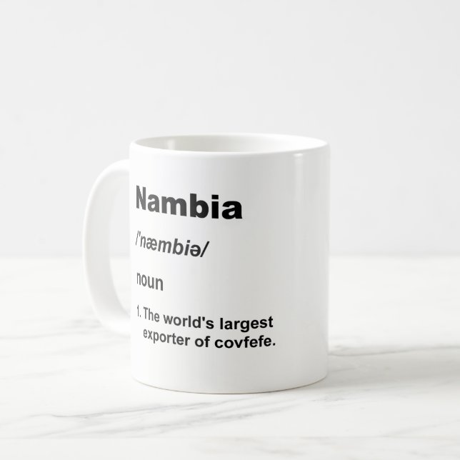 Taza De Café Nambia y covfefe (Anverso izquierdo)