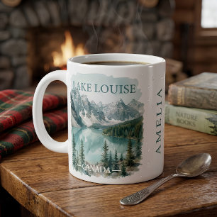 Taza De Café Name Vintage Lake Louise Canada Travel Graphic