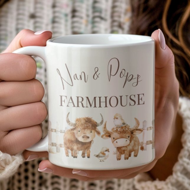 Taza De Café Nan & Pop's Farmhouse Cute Country Farm (Subido por el creador)