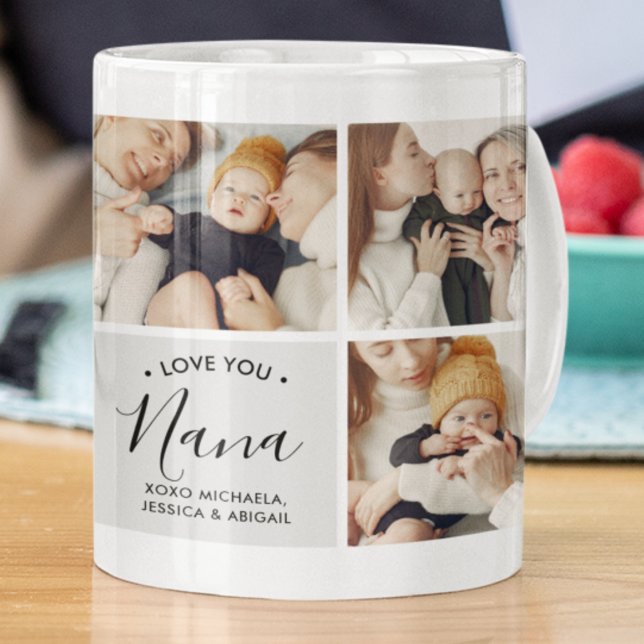 Taza De Café Nana 9-Photo de amor personalizado moderno (Subido por el creador)