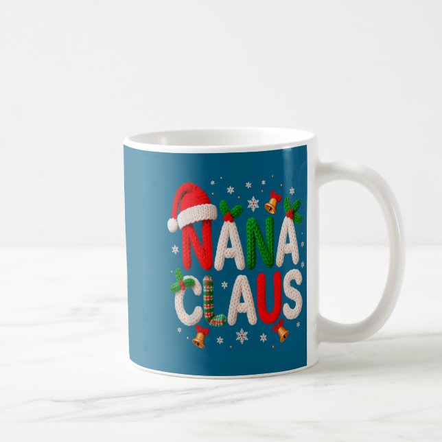 Taza De Café Nana Claus Santa Claus Crochet &amp; Knitting Love (Derecha)