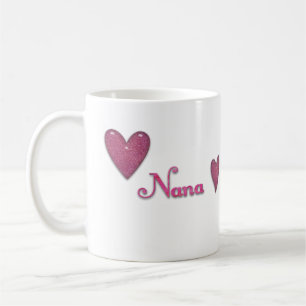 Taza De Café Nana con corazones