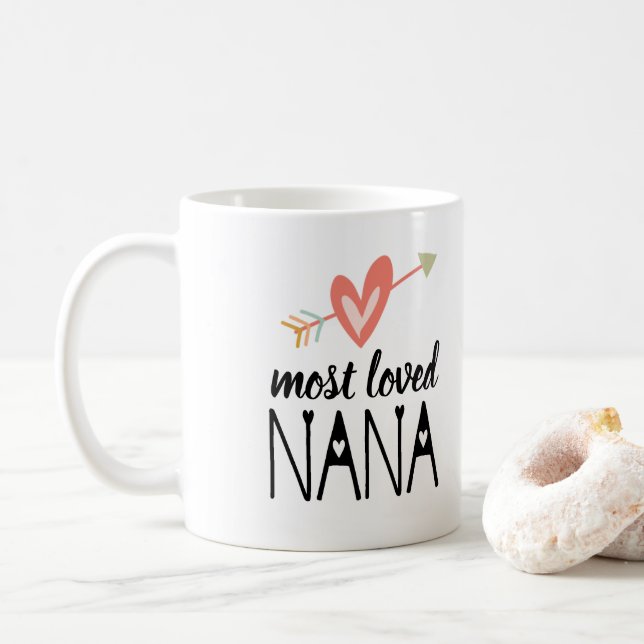 Taza De Café Nana Corazón Más Amado (Con donut)