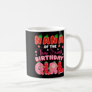 Taza De Café Nana de la niña de cumpleaños 2 dulce fresa dos
