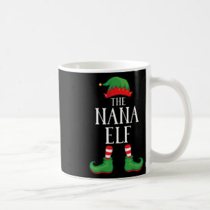 Taza De Café Nana Elf Matching Group Navidad Divertida Familia 