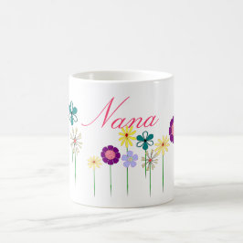 Taza De Café Nana - flores brillantes para ella