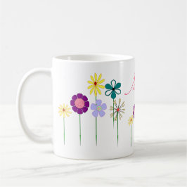 Taza De Café Nana - flores brillantes para ella