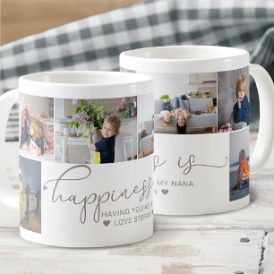 Taza De Café Nana   La felicidad es llamada del corazón Caligra