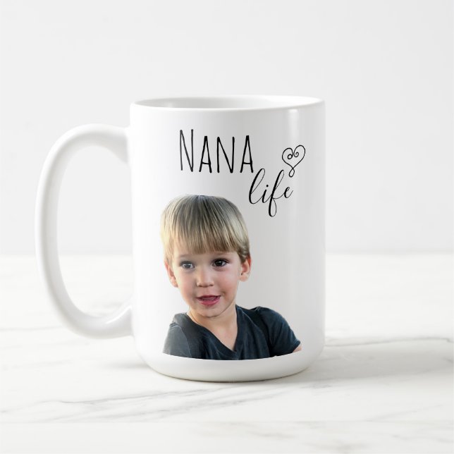 Taza De Café Nana Life Personalizar foto abuela (Izquierda)