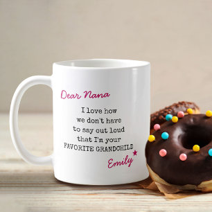 Taza De Café Nana Nieto Favorito Mecanografía Tipografía