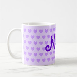 Taza De Café Nana personalizada en morado