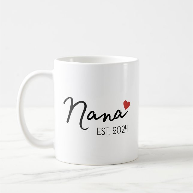 Taza De Café Nani Nana Est 2024 Mug Set, nuevo abuelo indio (Izquierda)