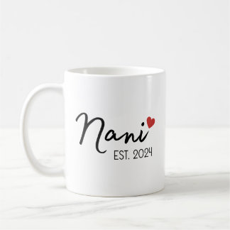 Taza De Café Nani Nana Est 2024 Mug Set, nuevo abuelo indio