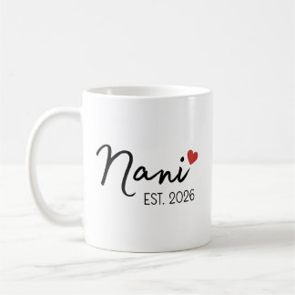 Taza De Café Nani Nana Est 2026 Set, New Indian Grandparent