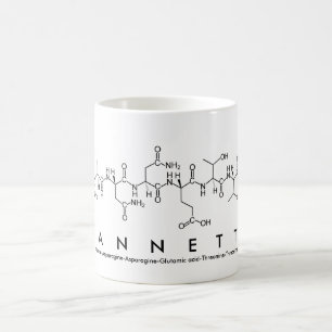 Taza De Café Nannette peptide name mug