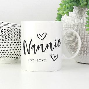 Taza De Café Nannie Year Estableció Abuela