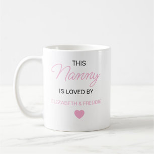 Taza De Café Nanny Mug personalizada, Nannie Nanna Gifts, Perso