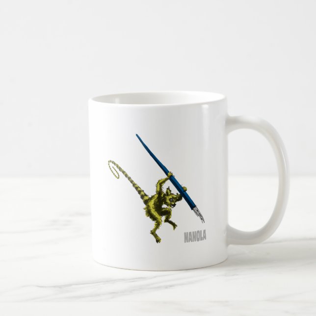 Taza De Café NaNoLA - Lemur con la pluma (Derecha)