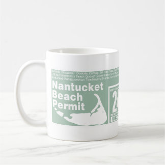 Taza De Café Nantucket Beach Permit 2024 green