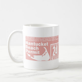 Taza De Café Nantucket Beach Permit 2024 salmón