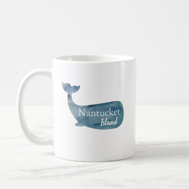 Taza De Café Nantucket Island Whale Est 1659 Mug (Izquierda)