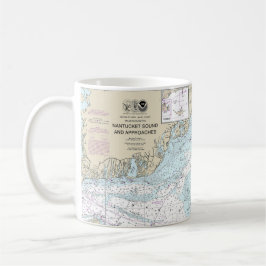 Taza De Café Nantucket Sound and Approaches Nautical Chart 1323