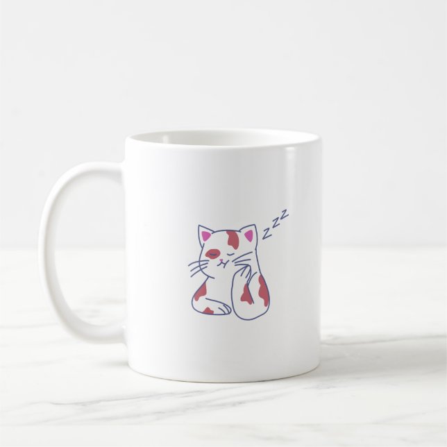 Taza De Café Nap Mode Mug | Sleepy Kitty Vibes (Izquierda)