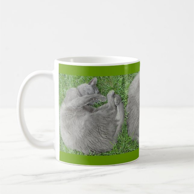 Taza De Café Napa grisácea de gato (Izquierda)