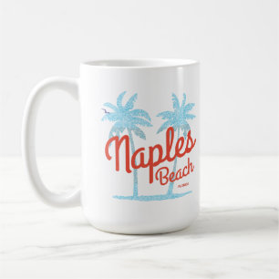 Taza De Café Naples Beach Florida USA Vintage Coral Type Palms