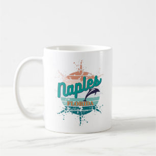 Taza De Café Nápoles Florida Vintage Retro Explosión del atarde
