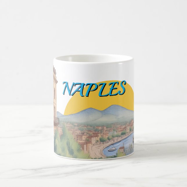 Taza De Café Napoli Mug – Vesuvio Skyline Coffee Cup | Souvenir (Centro)