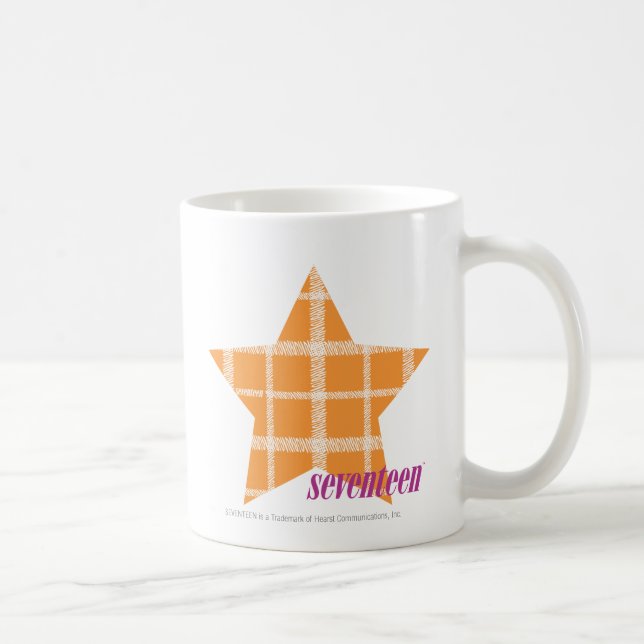 Taza De Café Naranja 2 de la tela escocesa (Derecha)