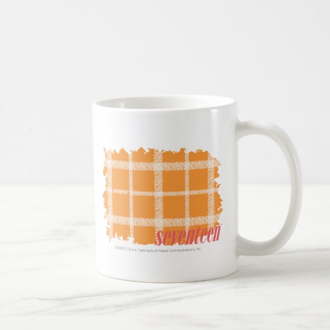Taza De Café Naranja 3 de la tela escocesa (Derecha)