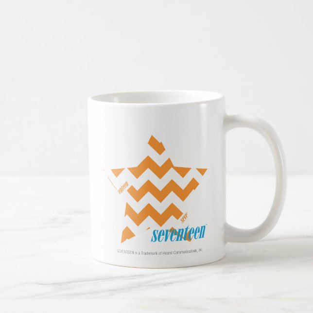 Taza De Café Naranja 3 del zigzag (Derecha)