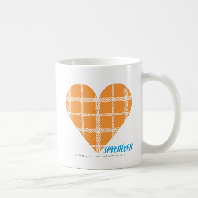 Taza De Café Naranja 4 de la tela escocesa (Derecha)
