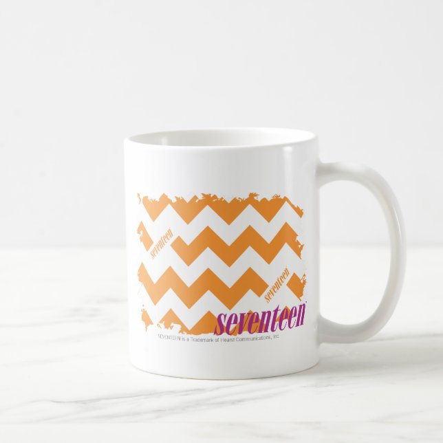 Taza De Café Naranja 4 del zigzag (Derecha)
