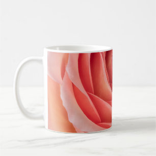 Taza De Café naranja abierto ancho rosa rosa flor corazón inter