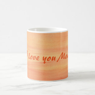 Taza De Café Naranja Amarillo Amanecer te amo Mamá Mugs