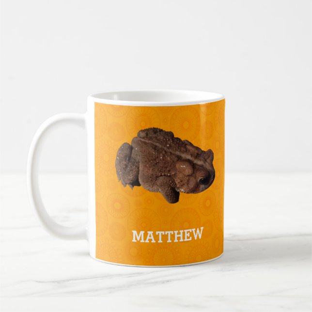 Taza De Café Naranja Americano de Fotografía de Toad Personaliz (Izquierda)