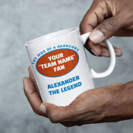 Taza De Café Naranja Azul Fan Fan