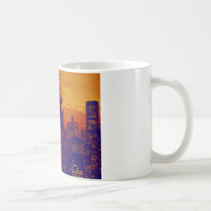 Taza De Café Naranja azul Pop Art Nueva York
