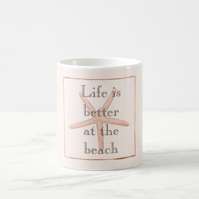 Taza De Café Naranja Beach Starfish (Centro)