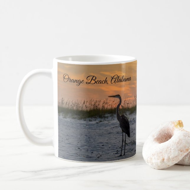 Taza De Café Naranja Beach Sunset (Con donut)