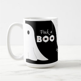 Taza De Café Naranja blanco negro mira a Boo Ghosts Halloween