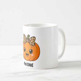 Taza De Café Naranja Bonito Pequeña Calabaza Halloween Personal
