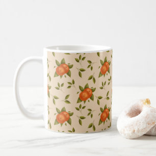 Taza De Café Naranja Botánica de Citricos de Verano