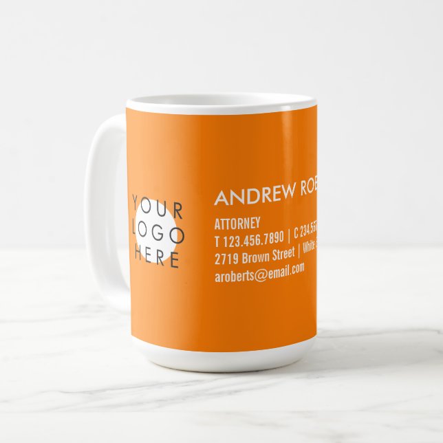 Taza De Café Naranja brillante Guay Moderno en su negocio de lo (Anverso izquierdo)