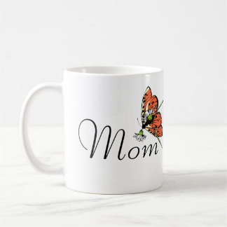 Taza De Café Naranja Butterfly Dairy Mom