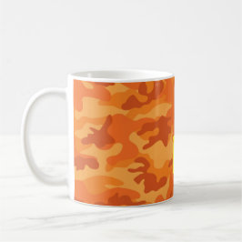 Taza De Café Naranja Camo 13.1 Medio maratón corriendo colorido